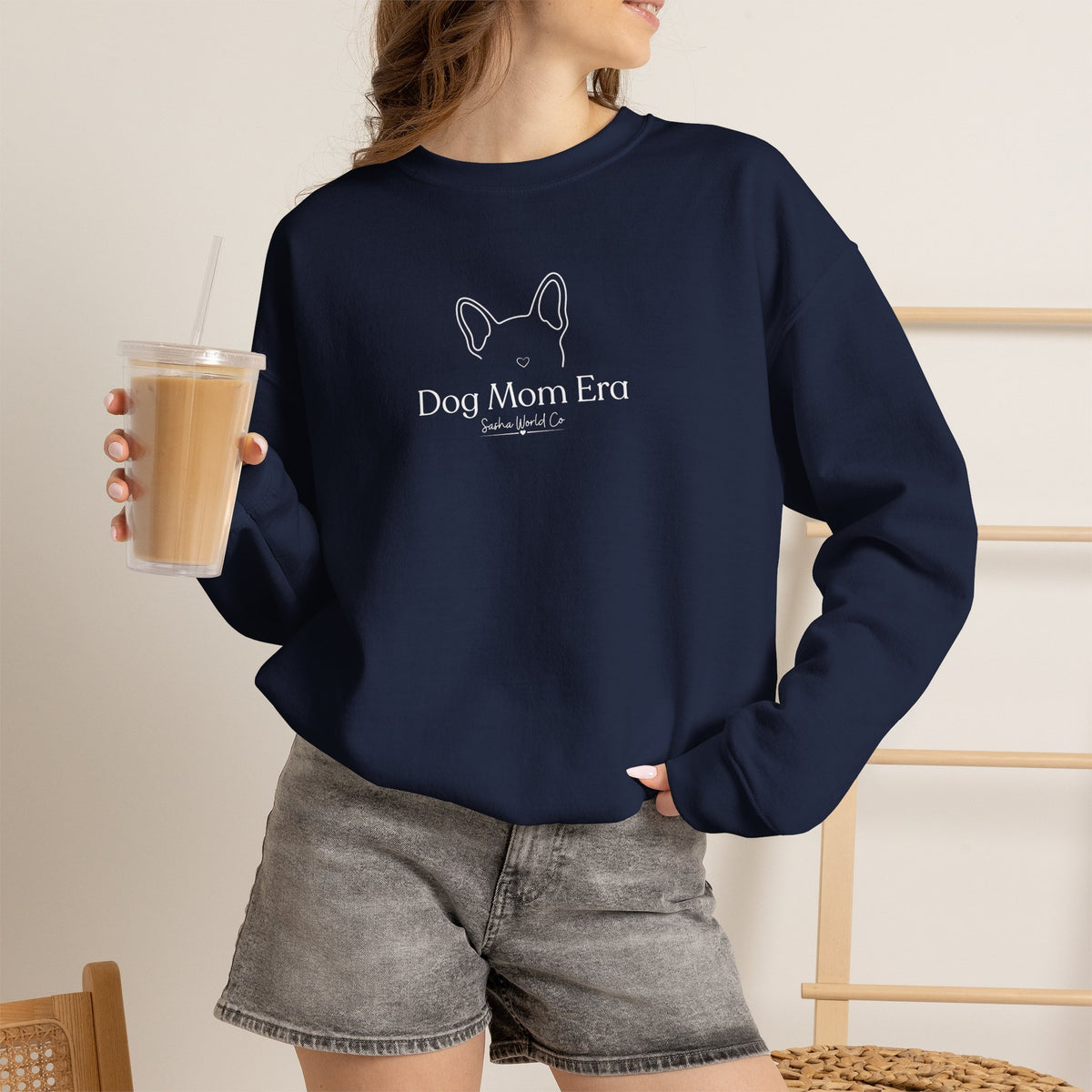 Dog Mom Era French Bulldog Sweatshirt, Cozy Pet Lover Crewneck Sweater