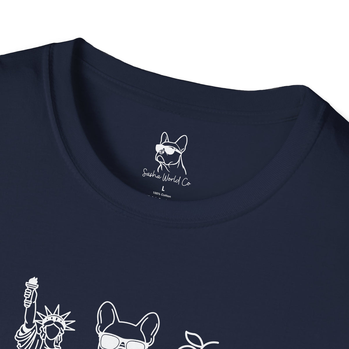 New York City Skyline Graphic Tee, Statue of Liberty Frenchie Shirt, Summer Top