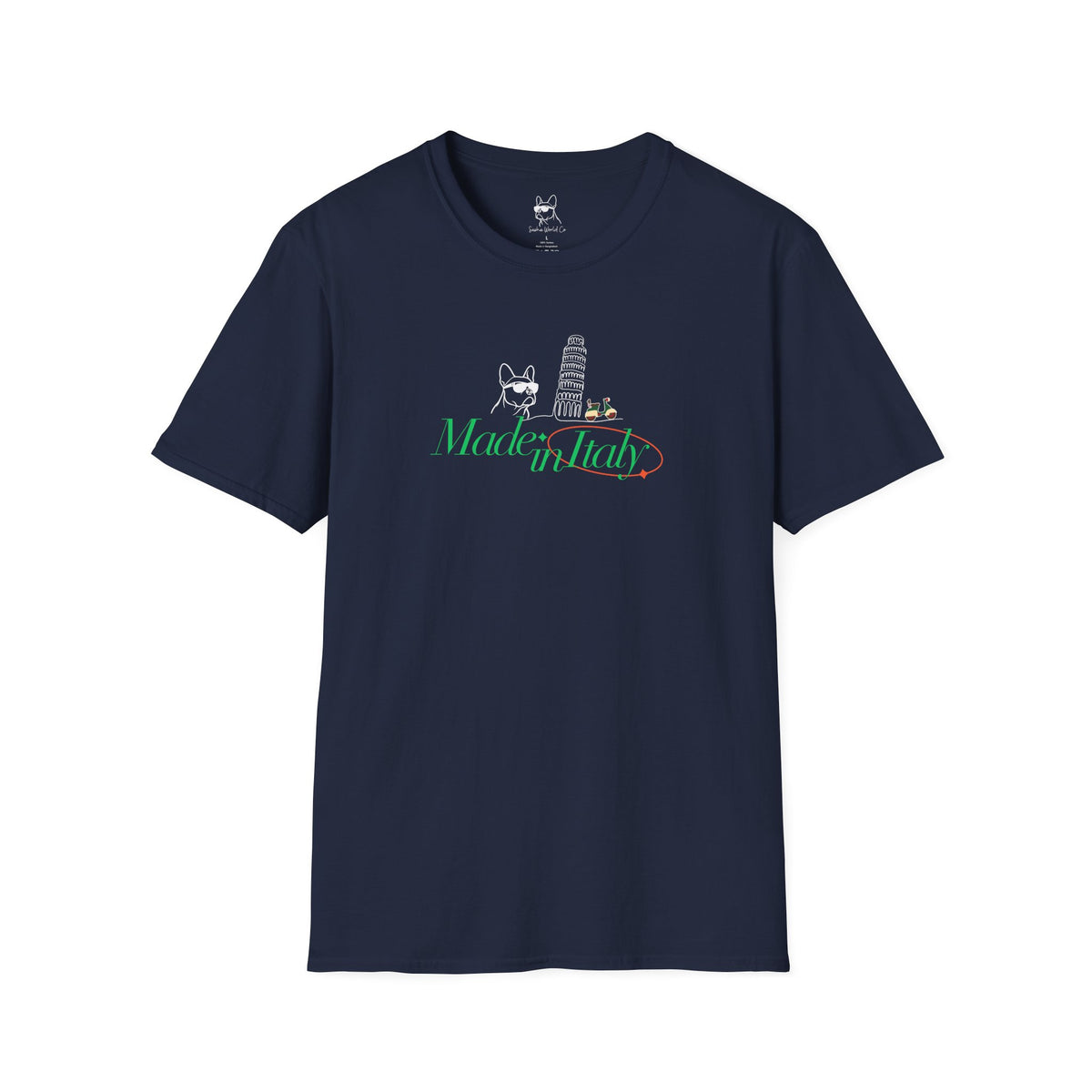 Made in Italy Graphic Tee – Pisa, Vespa, Mediterranean Summer Style