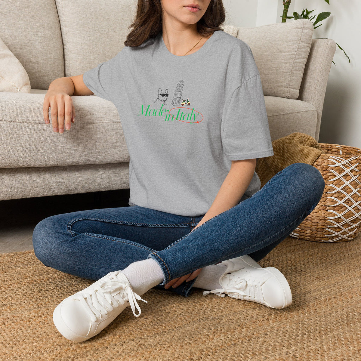 Made in Italy Graphic Tee – Pisa, Vespa, Mediterranean Summer Style