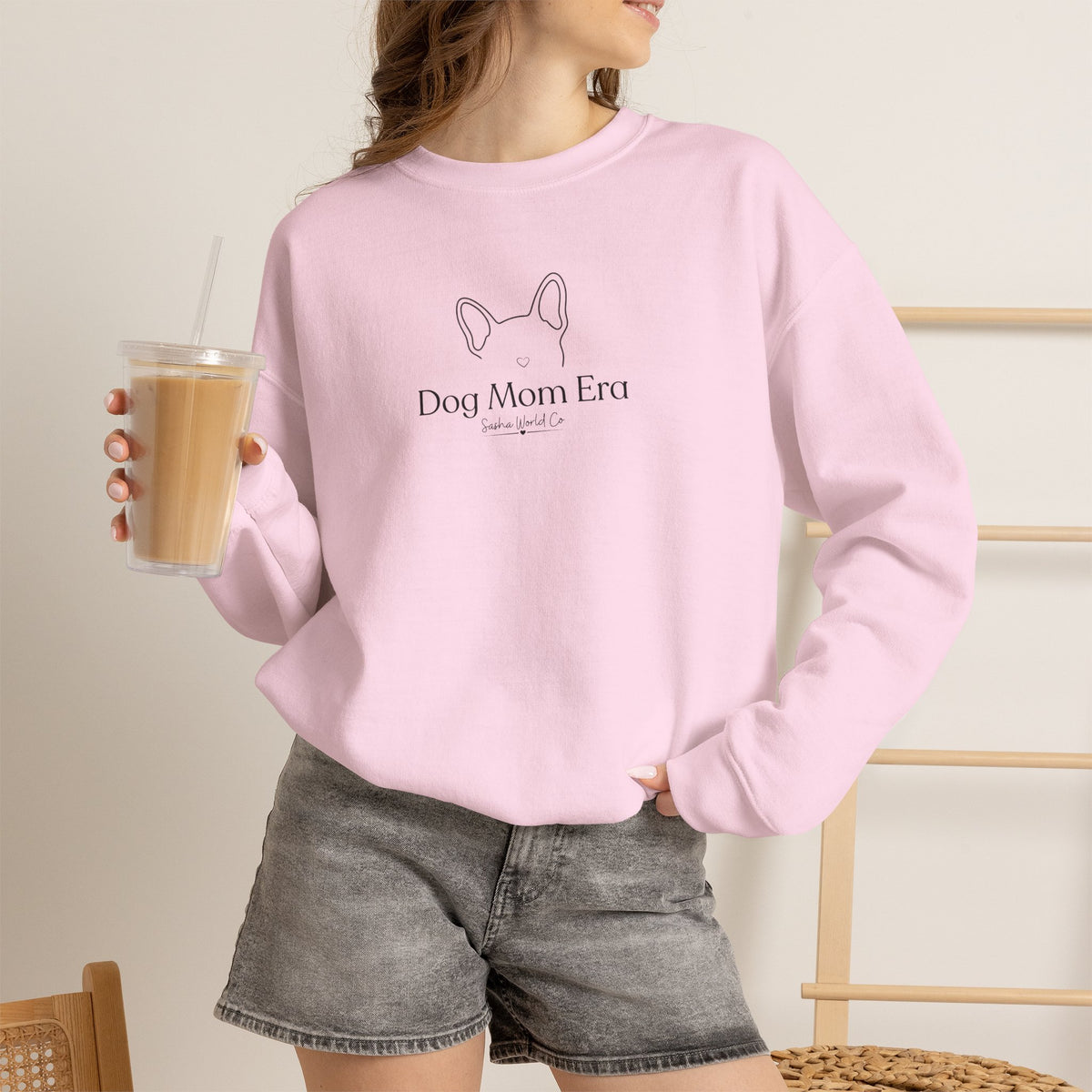 Dog Mom Era French Bulldog Sweatshirt, Cozy Pet Lover Crewneck Sweater