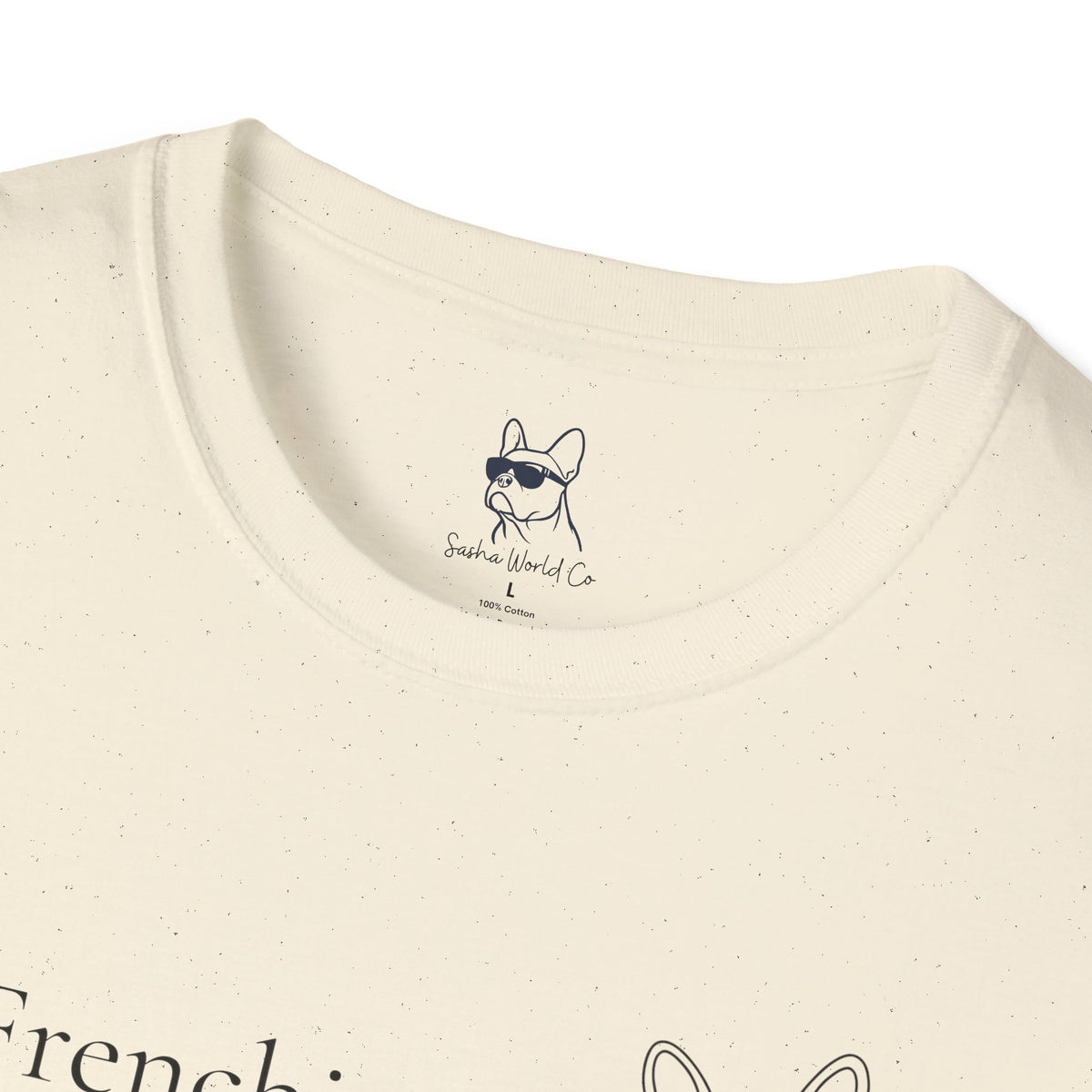 Frenchie Enough Shirt, Elegant French Bulldog Ear Graphic Tee, Dog Mom Minimalist Top, Script Font Frenchie Lover Gift