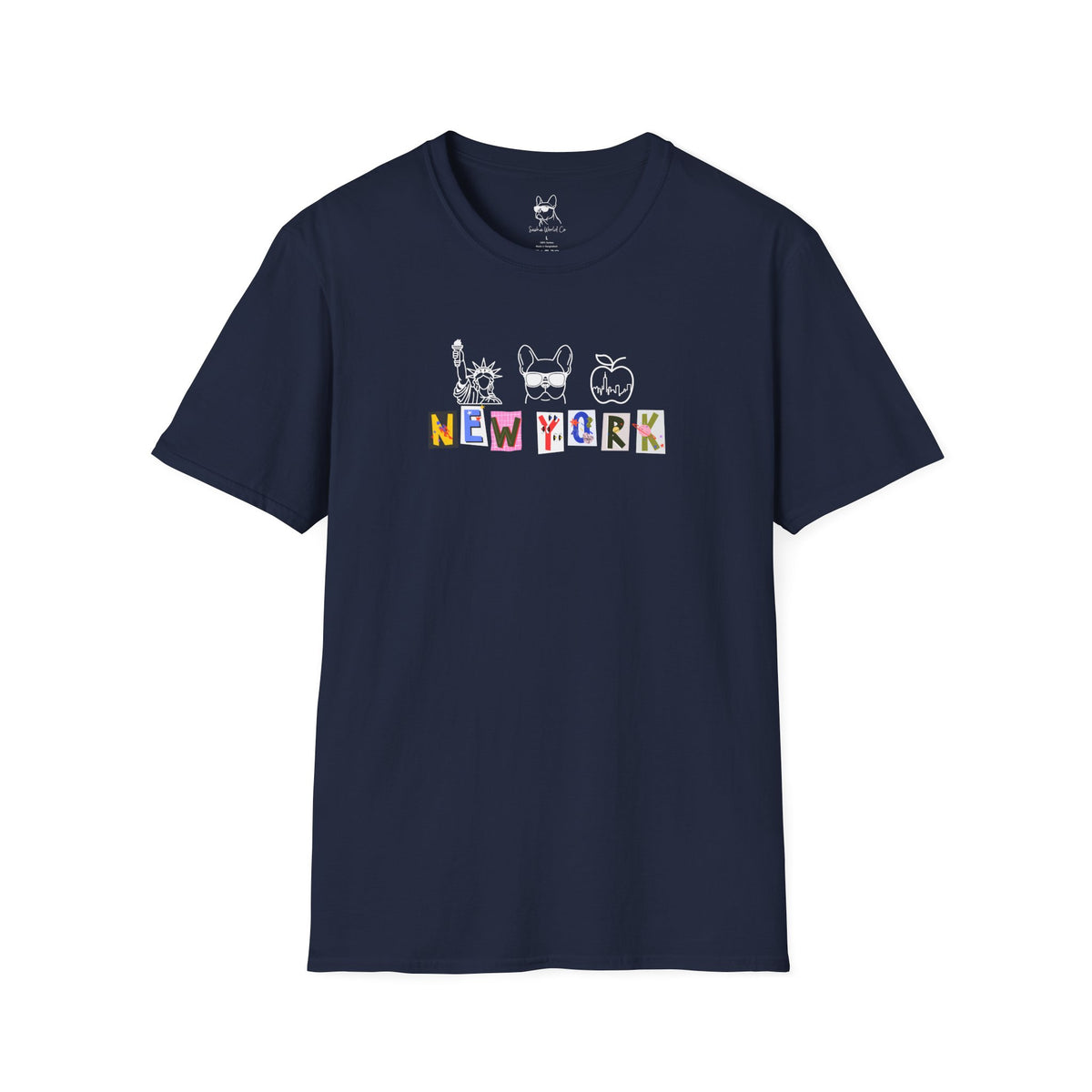 New York City Skyline Graphic Tee, Statue of Liberty Frenchie Shirt, Summer Top