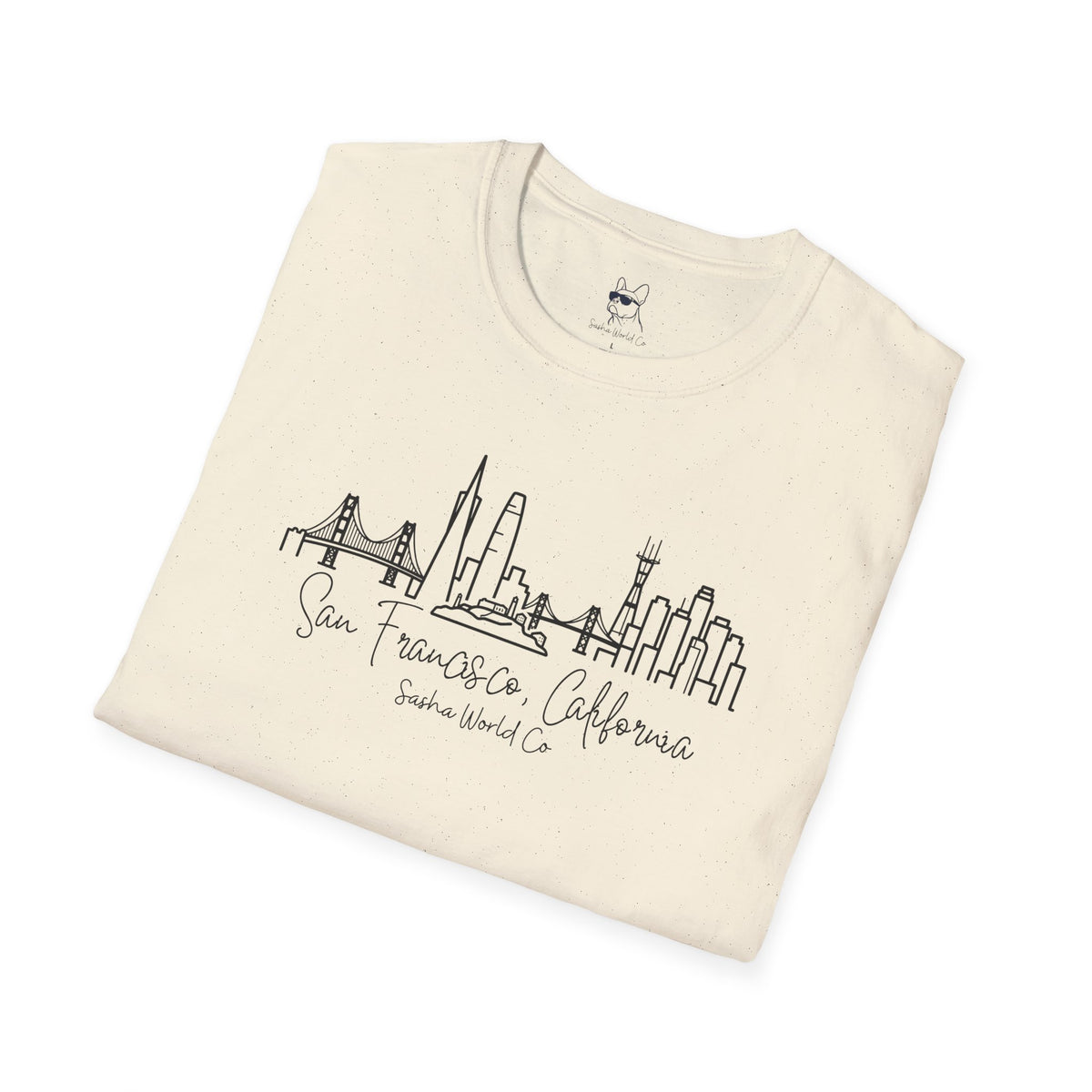 San Francisco Shirt, California Skyline Graphic Tee, Golden Gate Bridge Script Top, City Souvenir Travel Gift