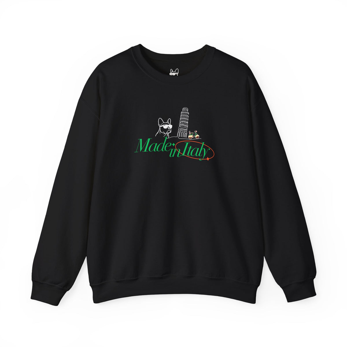 French Bulldog Pisa Vespa Sweatshirt, Italian Dog Lover Crewneck Pullover