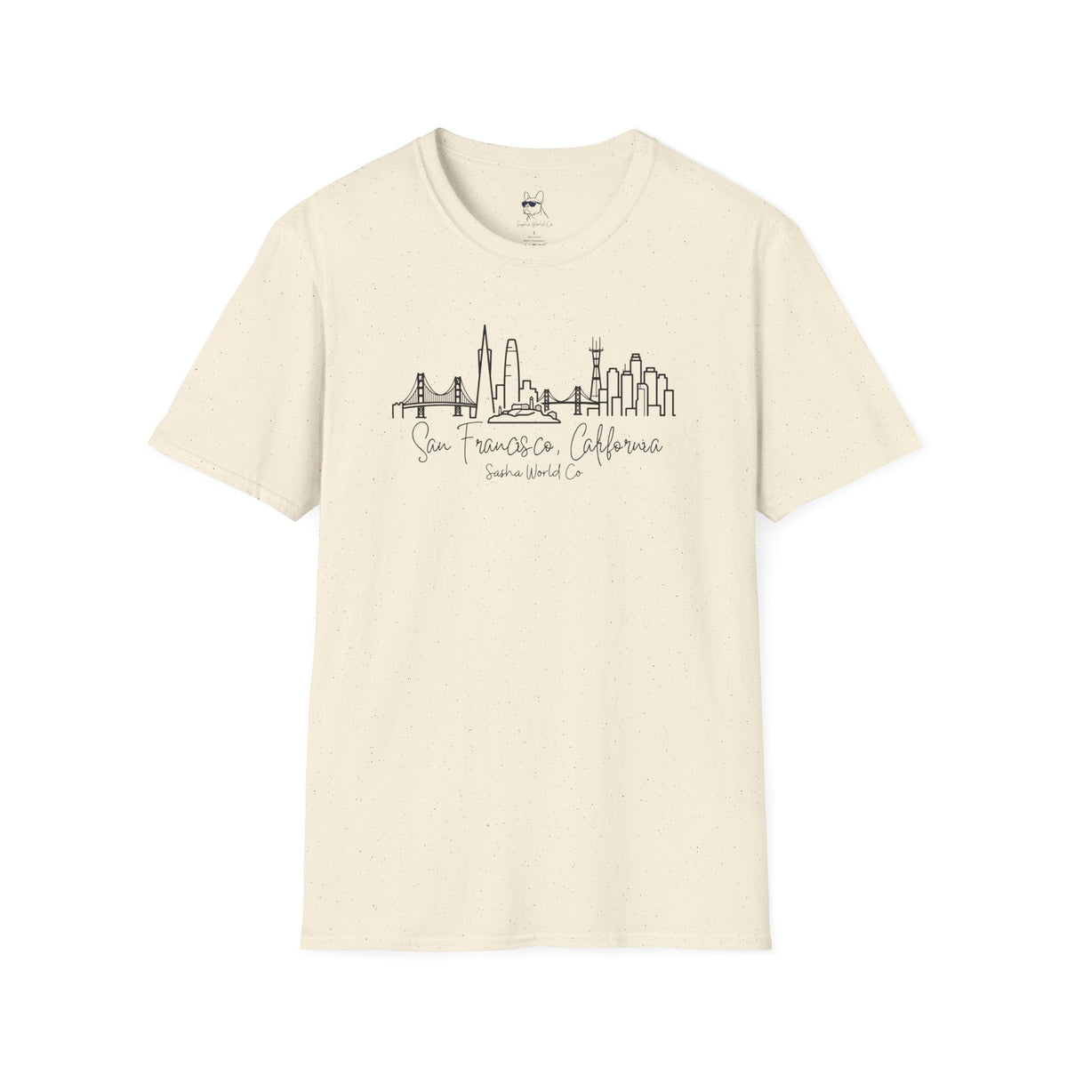 San Francisco Shirt, California Skyline Graphic Tee, Golden Gate Bridge Script Top, City Souvenir Travel Gift