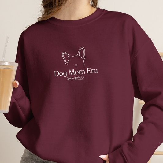 Dog Mom Era French Bulldog Sweatshirt, Cozy Pet Lover Crewneck Sweater